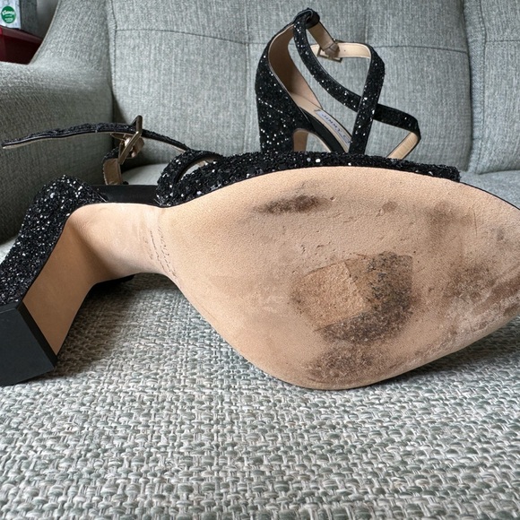 Jimmy Choo sparkling black sandals. Size 37.5. - Picture 9 of 13